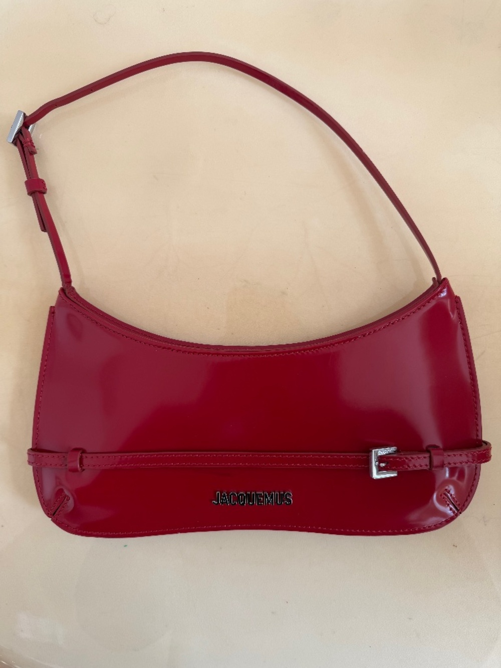 Jacquemus Red Patent Leather Shoulder Bag